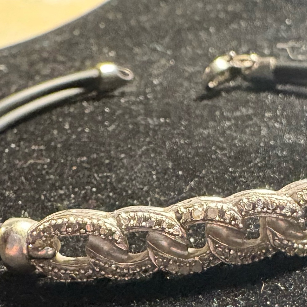 Elegant Sterling Silver Chain Bracelet 7 inch